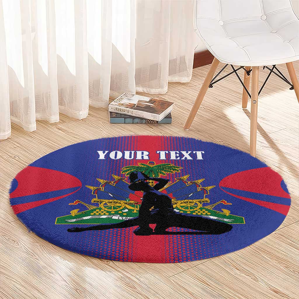 Haiti Pride Personalized Round Carpet Neg Marron Haitian Heritage - Wonder Print Shop