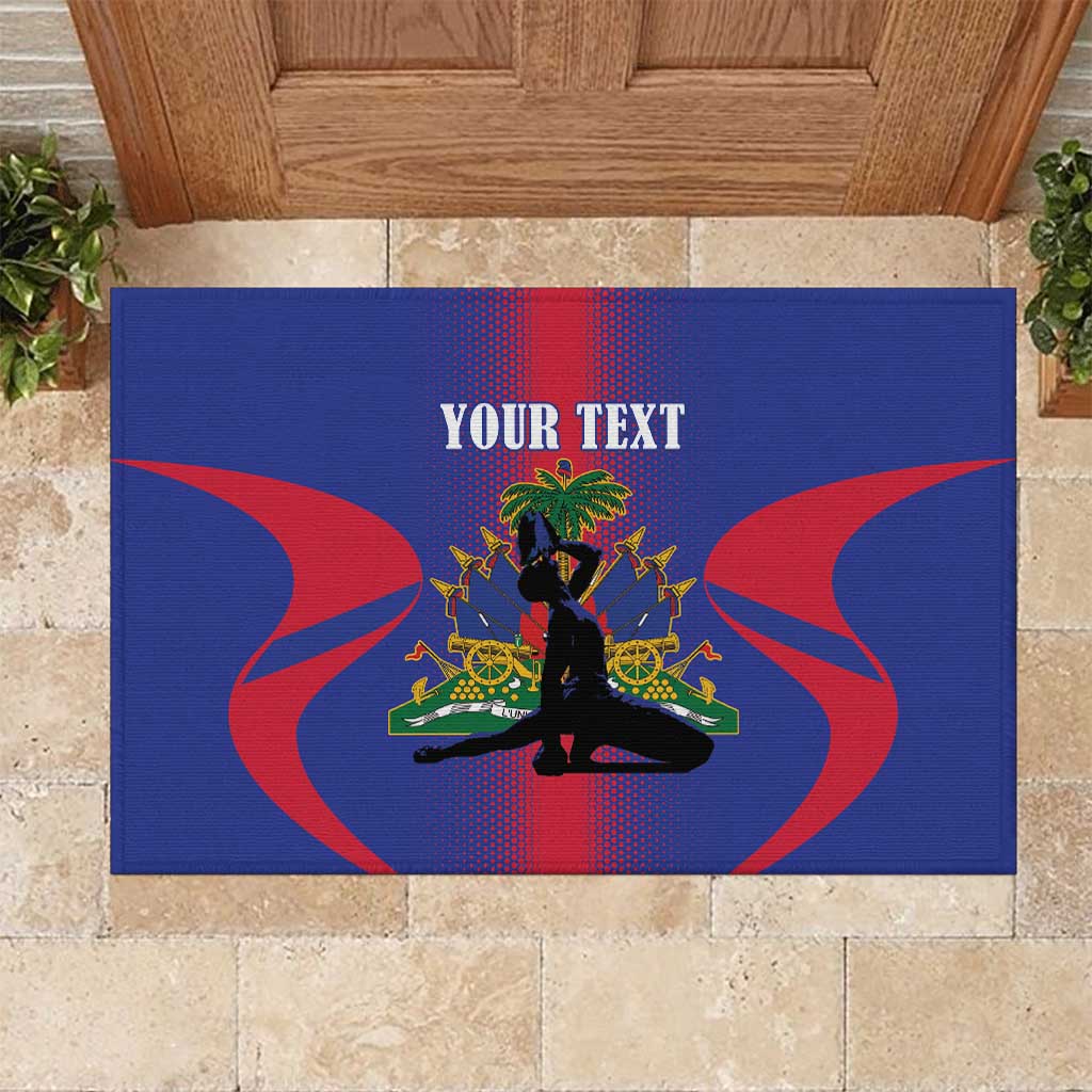 Haiti Pride Personalized Rubber Doormat Neg Marron Haitian Heritage - Wonder Print Shop