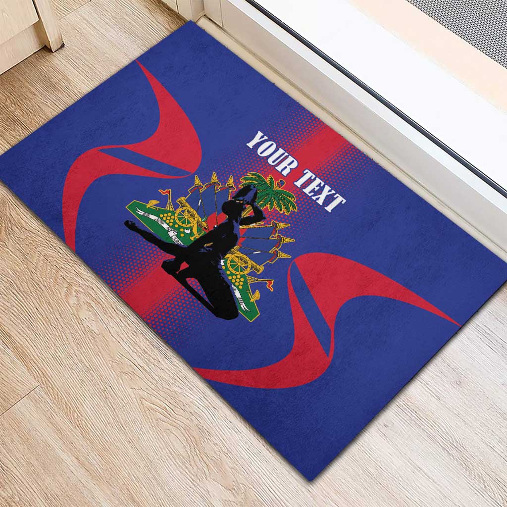 Haiti Pride Personalized Rubber Doormat Neg Marron Haitian Heritage - Wonder Print Shop