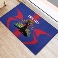 Haiti Pride Personalized Rubber Doormat Neg Marron Haitian Heritage - Wonder Print Shop