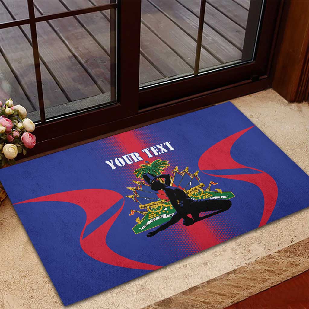 Haiti Pride Personalized Rubber Doormat Neg Marron Haitian Heritage - Wonder Print Shop