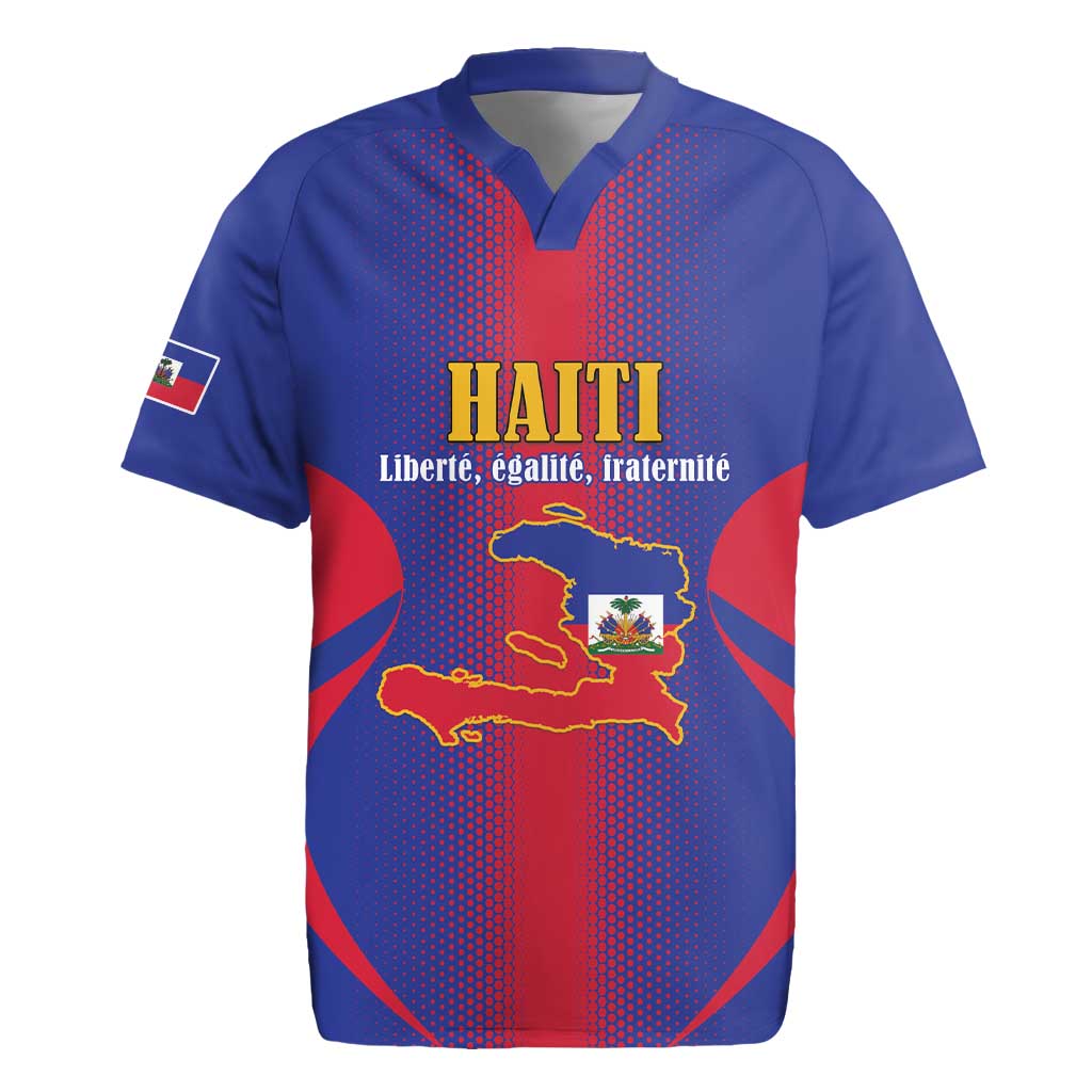 Haiti Pride Personalized Rugby Jersey Neg Marron Haitian Heritage - Wonder Print Shop