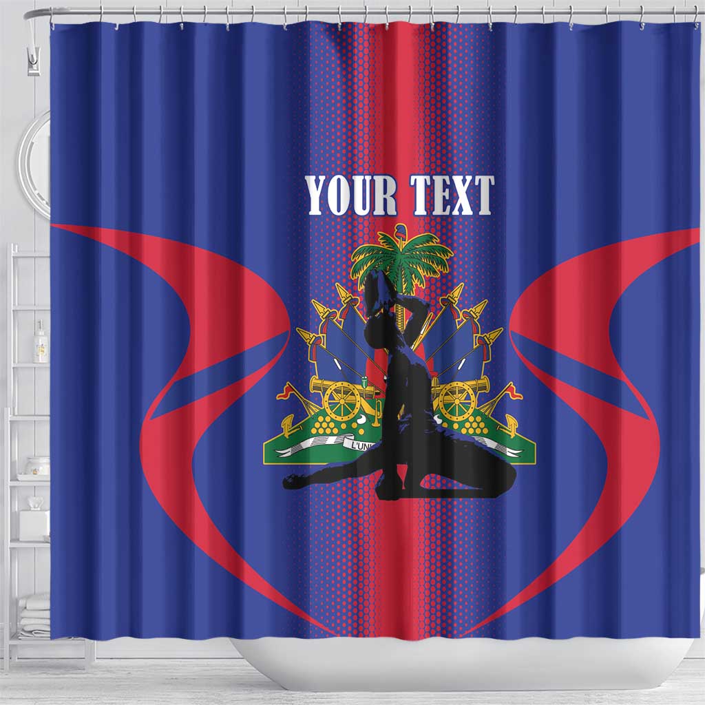 Haiti Pride Personalized Shower Curtain Neg Marron Haitian Heritage - Wonder Print Shop