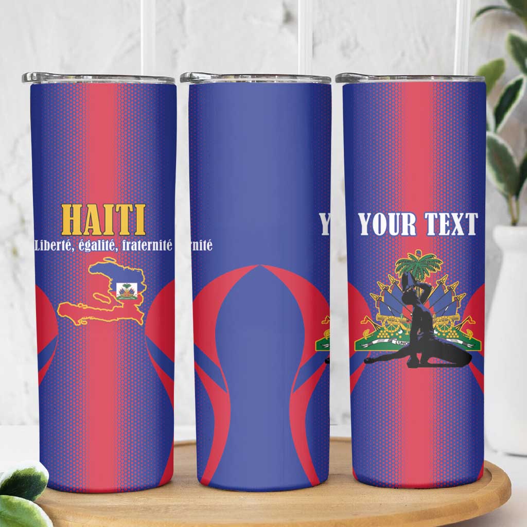 Haiti Pride Personalized Skinny Tumbler Neg Marron Haitian Heritage - Wonder Print Shop