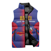 Haiti Pride Personalized Sleeveless Puffer Jacket Neg Marron Haitian Heritage - Wonder Print Shop
