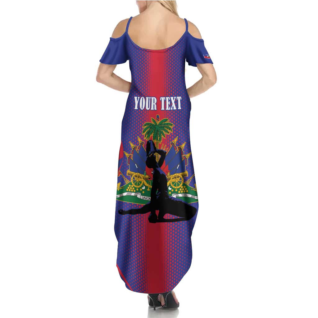 Haiti Pride Personalized Summer Maxi Dress Neg Marron Haitian Heritage - Wonder Print Shop