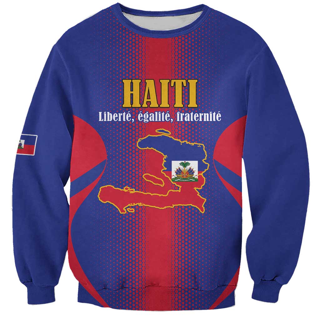 Haiti Pride Personalized Sweatshirt Neg Marron Haitian Heritage - Wonder Print Shop
