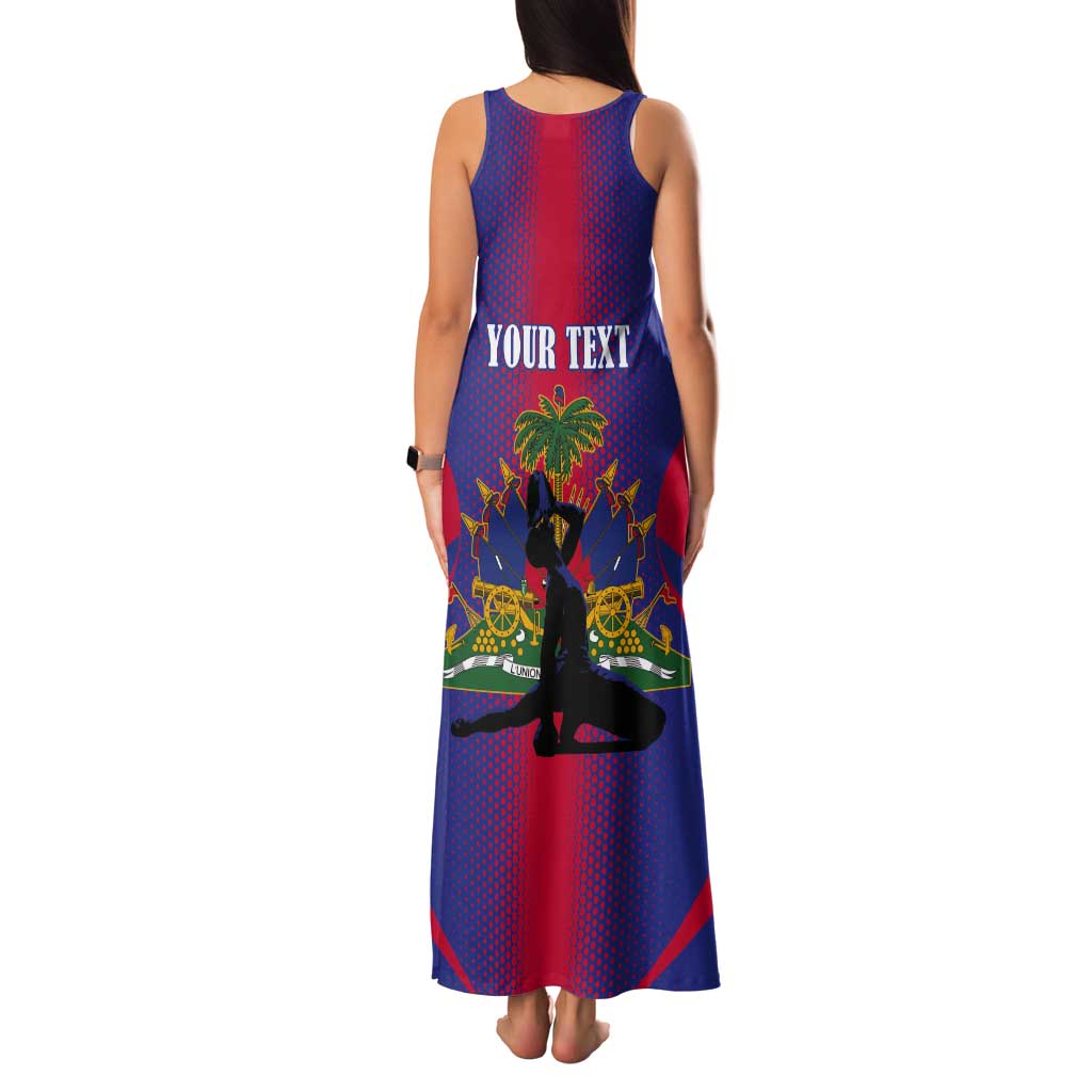 Haiti Pride Personalized Tank Maxi Dress Neg Marron Haitian Heritage - Wonder Print Shop