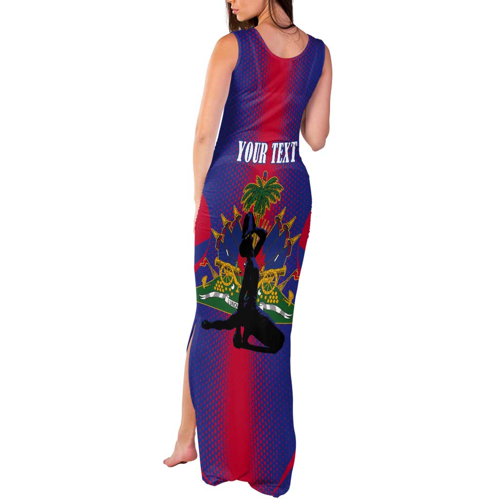 Haiti Pride Personalized Tank Maxi Dress Neg Marron Haitian Heritage - Wonder Print Shop