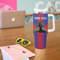 Haiti Pride Personalized Tumbler With Handle Neg Marron Haitian Heritage - Wonder Print Shop