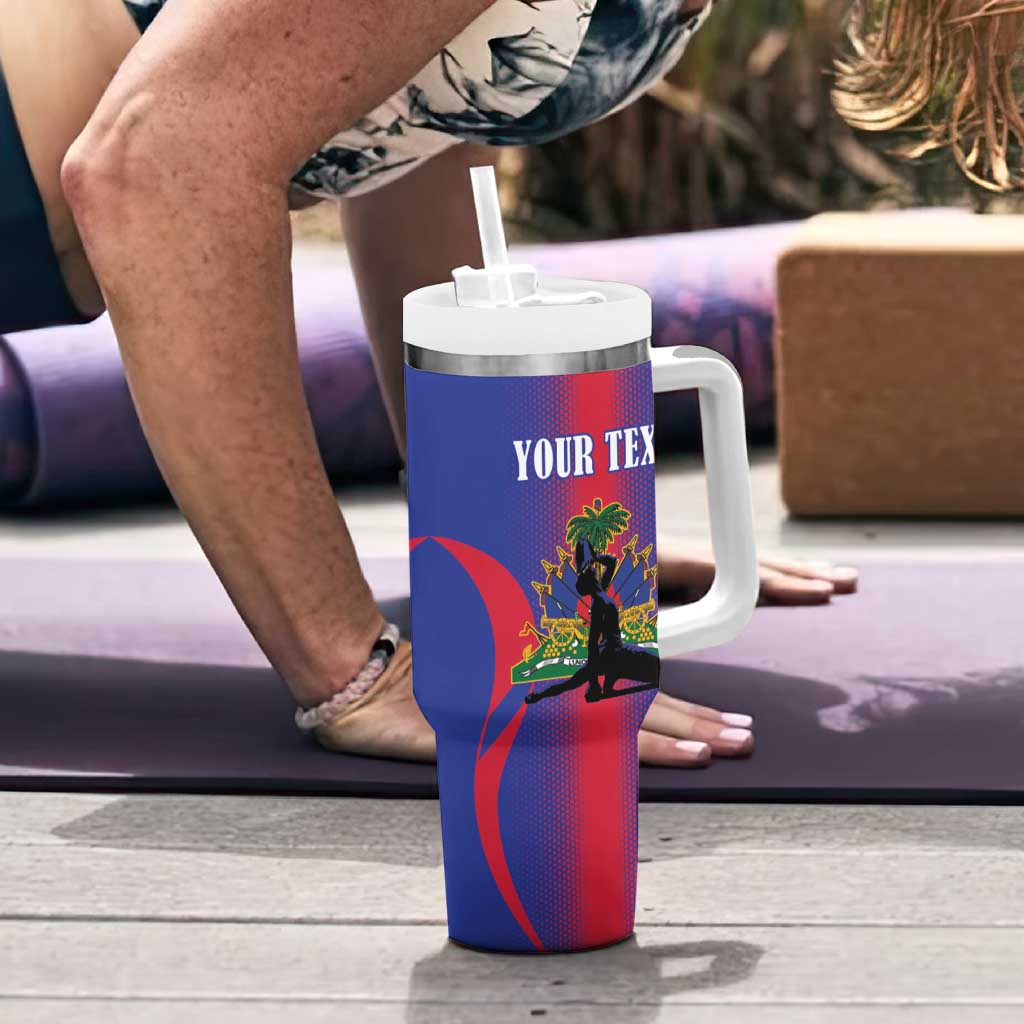 Haiti Pride Personalized Tumbler With Handle Neg Marron Haitian Heritage - Wonder Print Shop