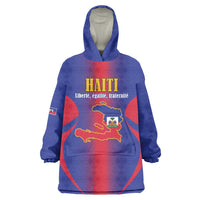 Haiti Pride Personalized Wearable Blanket Hoodie Neg Marron Haitian Heritage - Wonder Print Shop