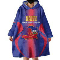 Haiti Pride Personalized Wearable Blanket Hoodie Neg Marron Haitian Heritage - Wonder Print Shop