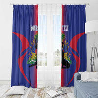 Haiti Pride Personalized Window Curtain Neg Marron Haitian Heritage - Wonder Print Shop