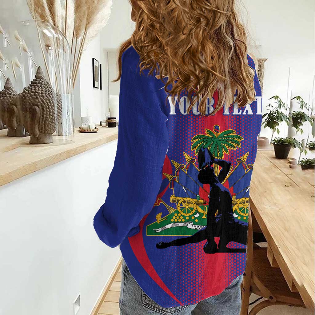 Haiti Pride Personalized Women Casual Shirt Neg Marron Haitian Heritage - Wonder Print Shop