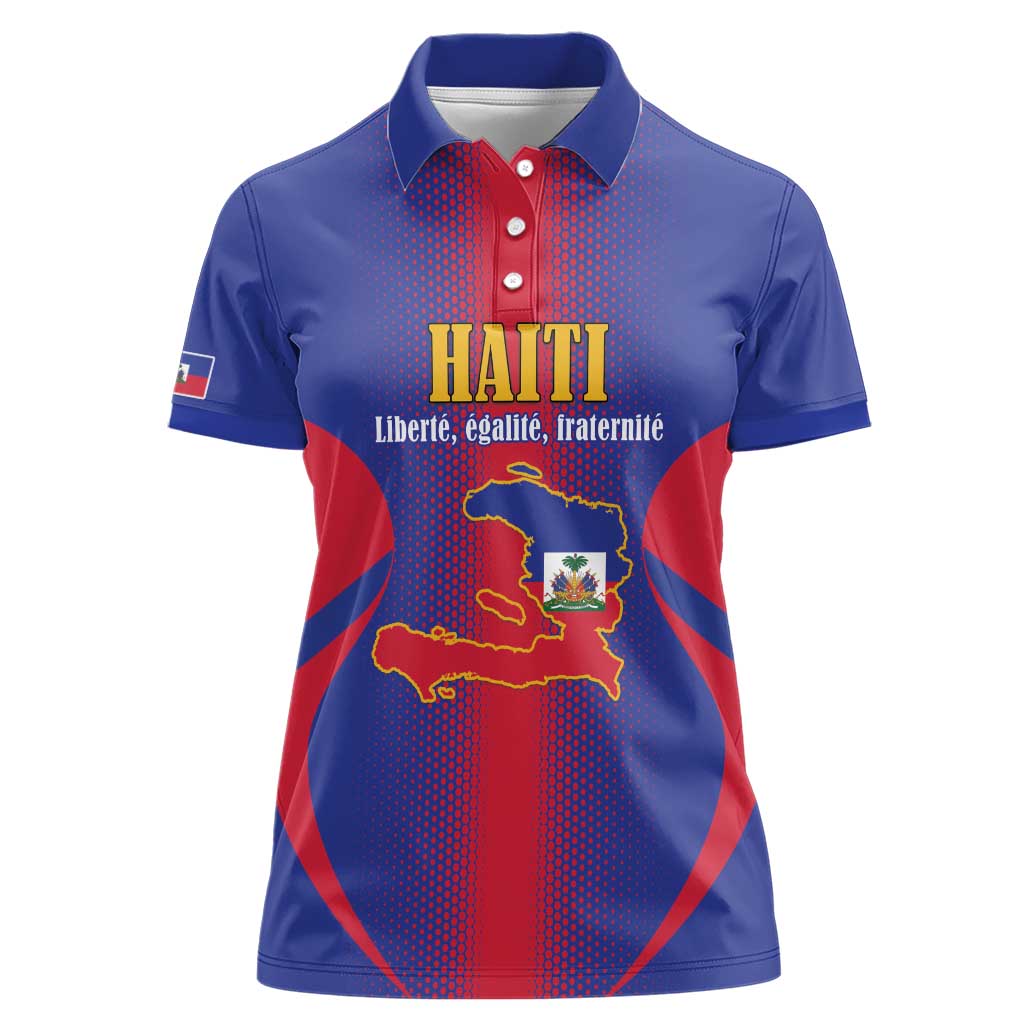 Haiti Pride Personalized Women Polo Shirt Neg Marron Haitian Heritage - Wonder Print Shop