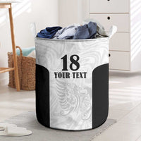 Custom Albania Football Pride Laundry Basket Kuqezinjte Eagle White Version - Wonder Print Shop