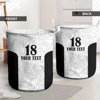 Custom Albania Football Pride Laundry Basket Kuqezinjte Eagle White Version - Wonder Print Shop