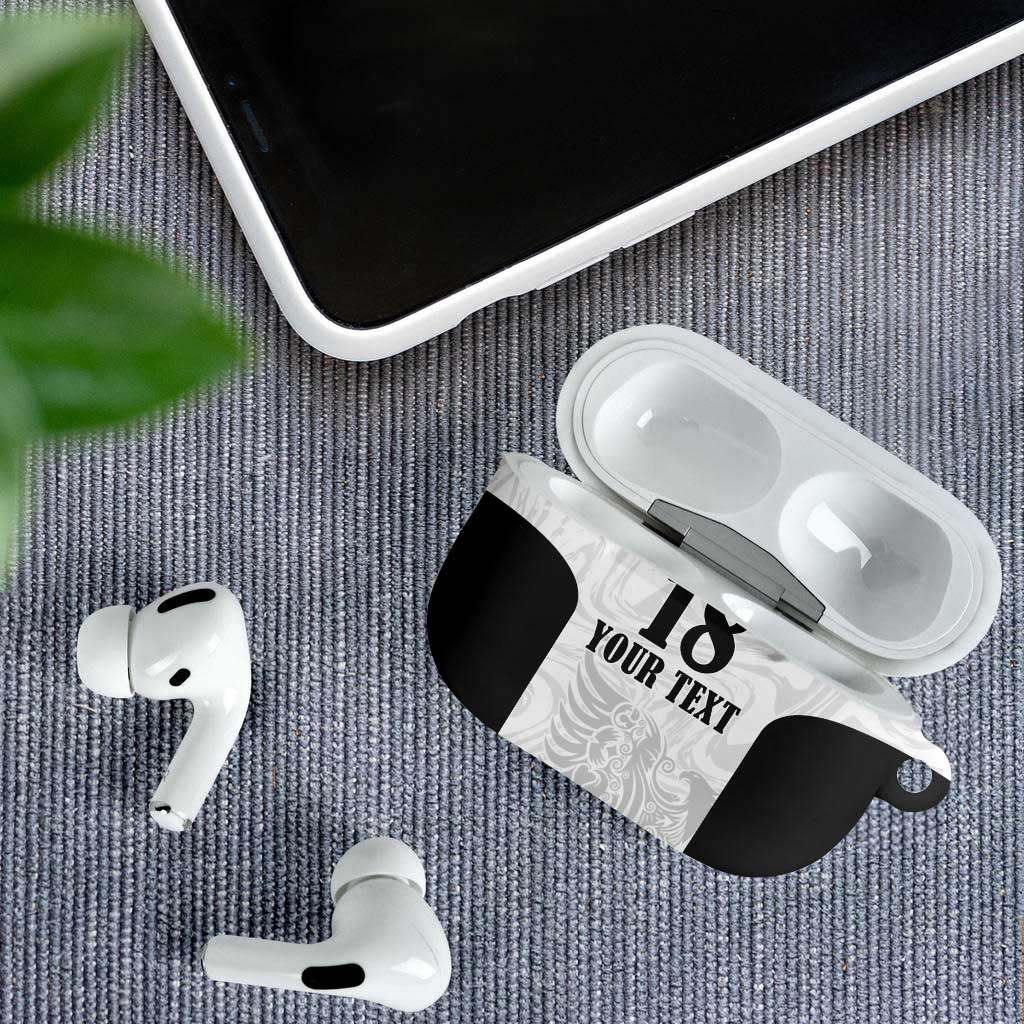Custom Albania Football Pride AirPods Case Kuqezinjte Eagle White Version - Wonder Print Shop
