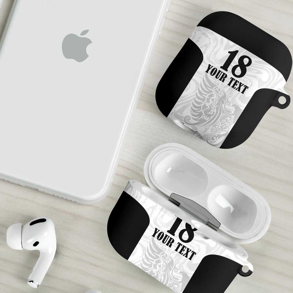 Custom Albania Football Pride AirPods Case Kuqezinjte Eagle White Version - Wonder Print Shop