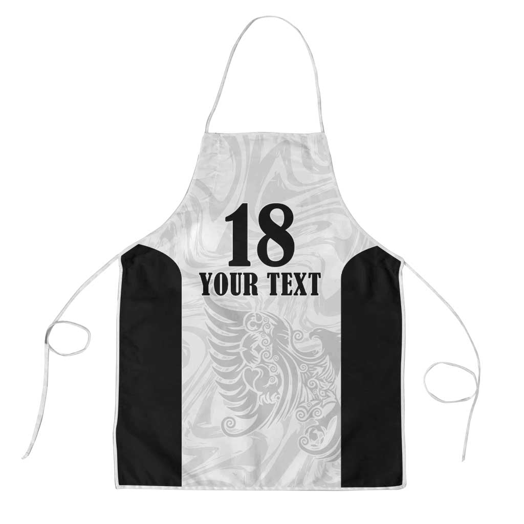 Custom Albania Football Pride Apron Kuqezinjte Eagle White Version - Wonder Print Shop