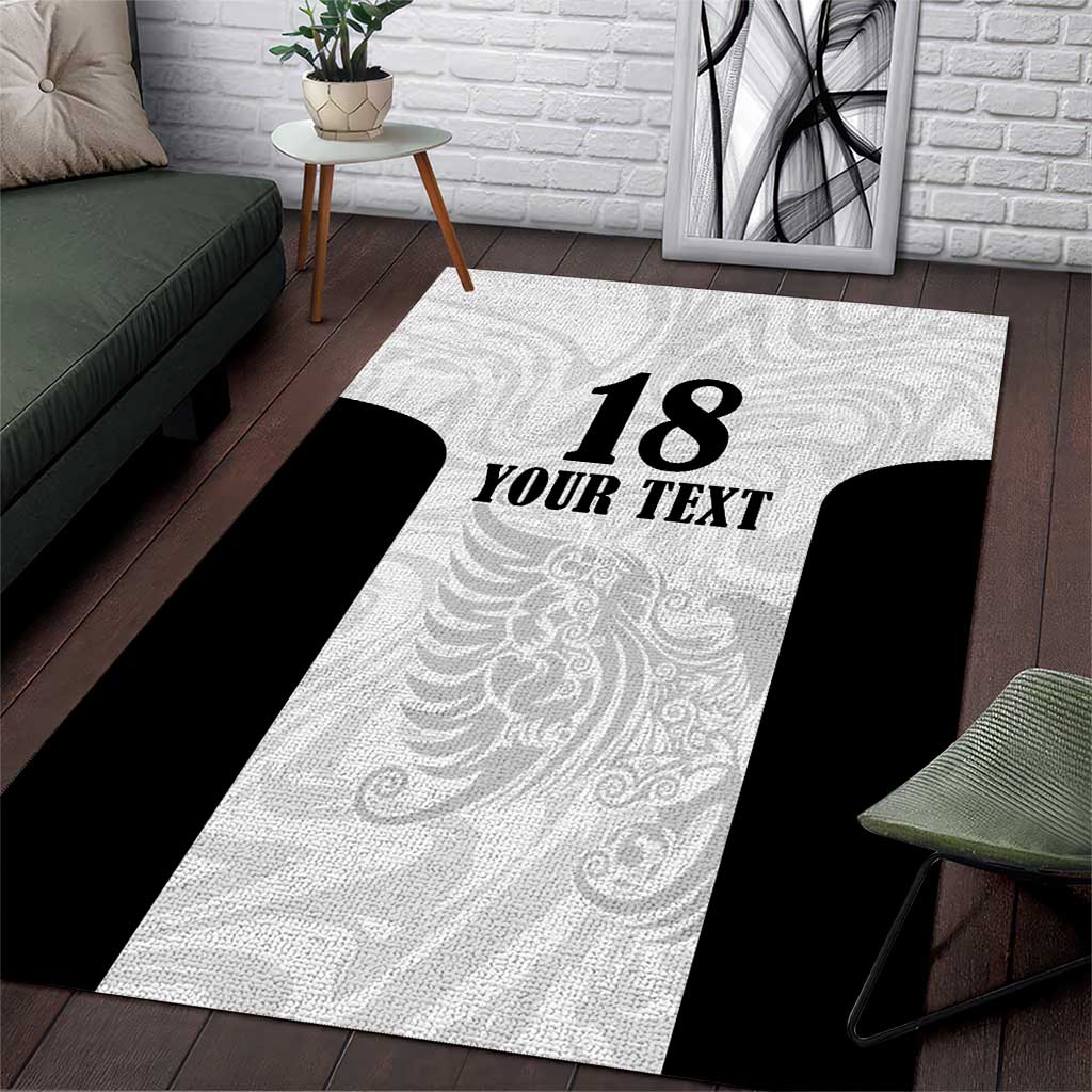 Custom Albania Football Pride Area Rug Kuqezinjte Eagle White Version - Wonder Print Shop