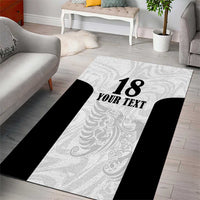 Custom Albania Football Pride Area Rug Kuqezinjte Eagle White Version - Wonder Print Shop