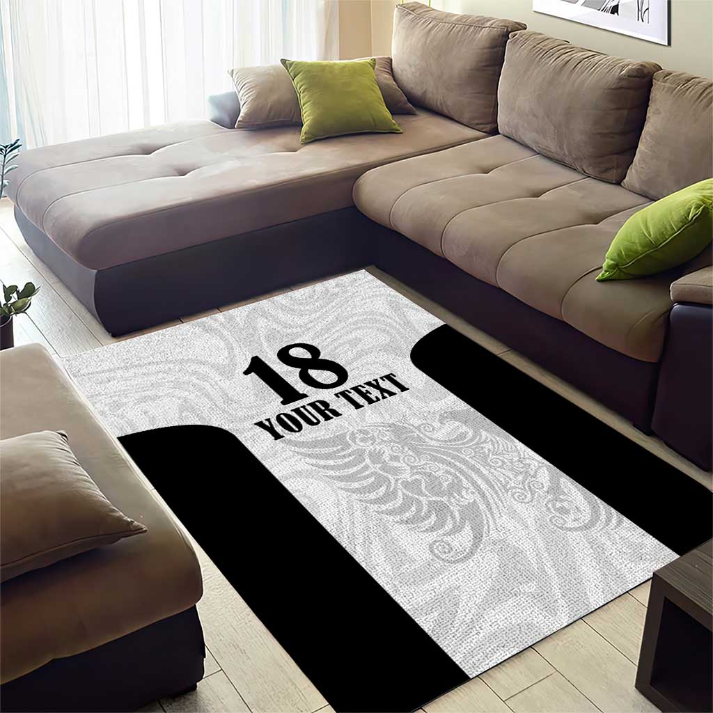 Custom Albania Football Pride Area Rug Kuqezinjte Eagle White Version - Wonder Print Shop