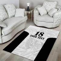 Custom Albania Football Pride Area Rug Kuqezinjte Eagle White Version - Wonder Print Shop