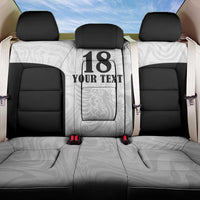 Custom Albania Football Pride Back Car Seat Cover Kuqezinjte Eagle White Version - Wonder Print Shop