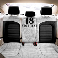 Custom Albania Football Pride Back Car Seat Cover Kuqezinjte Eagle White Version - Wonder Print Shop