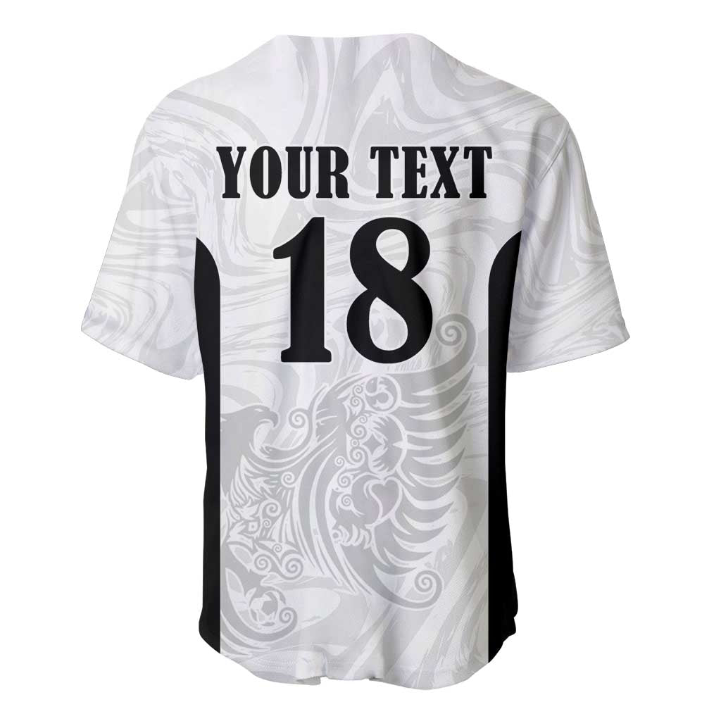 Custom Albania Football Pride Baseball Jersey Kuqezinjte Eagle White Version - Wonder Print Shop