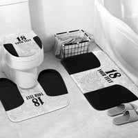 Custom Albania Football Pride Bathroom Set Kuqezinjte Eagle White Version - Wonder Print Shop