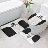 Custom Albania Football Pride Bathroom Set Kuqezinjte Eagle White Version - Wonder Print Shop