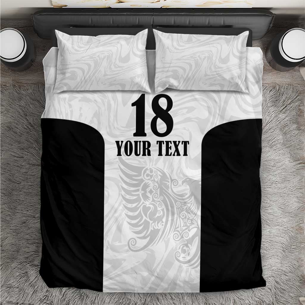 Custom Albania Football Pride Bedding Set Kuqezinjte Eagle White Version - Wonder Print Shop