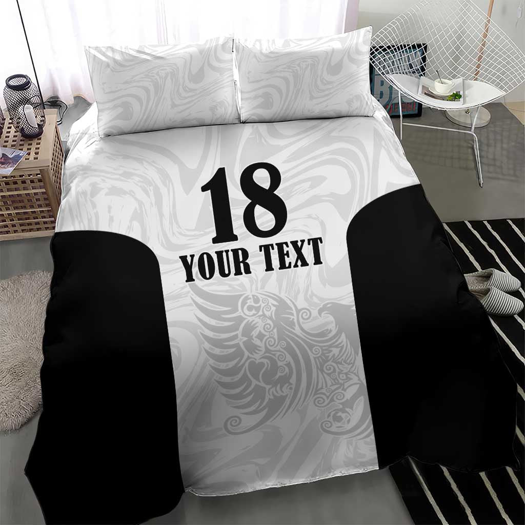 Custom Albania Football Pride Bedding Set Kuqezinjte Eagle White Version - Wonder Print Shop