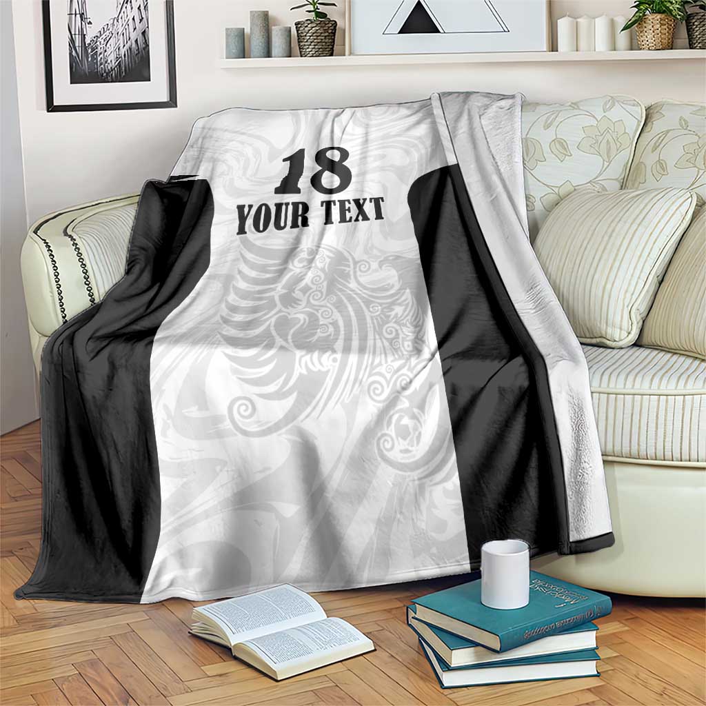 Custom Albania Football Pride Blanket Kuqezinjte Eagle White Version - Wonder Print Shop