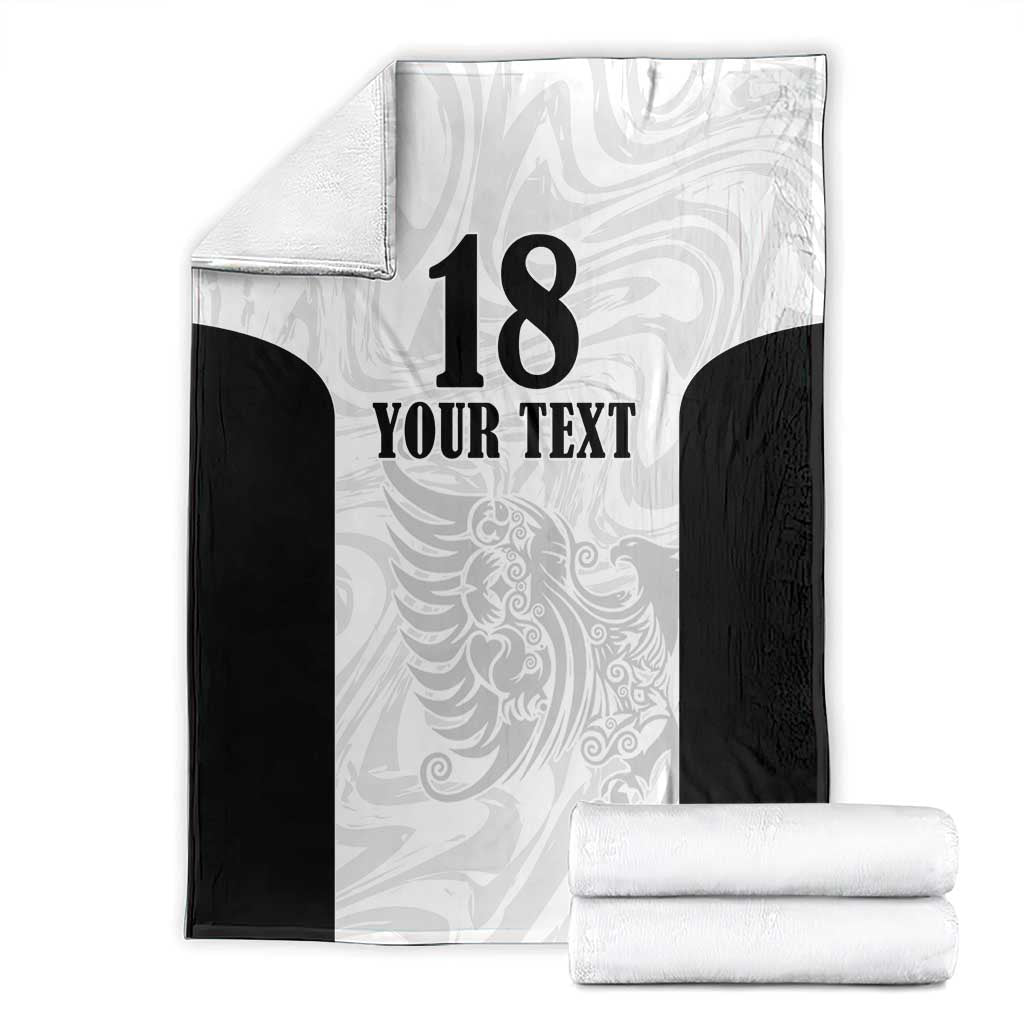 Custom Albania Football Pride Blanket Kuqezinjte Eagle White Version - Wonder Print Shop