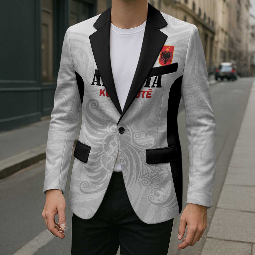 Custom Albania Football Pride Blazer Kuqezinjte Eagle White Version - Wonder Print Shop