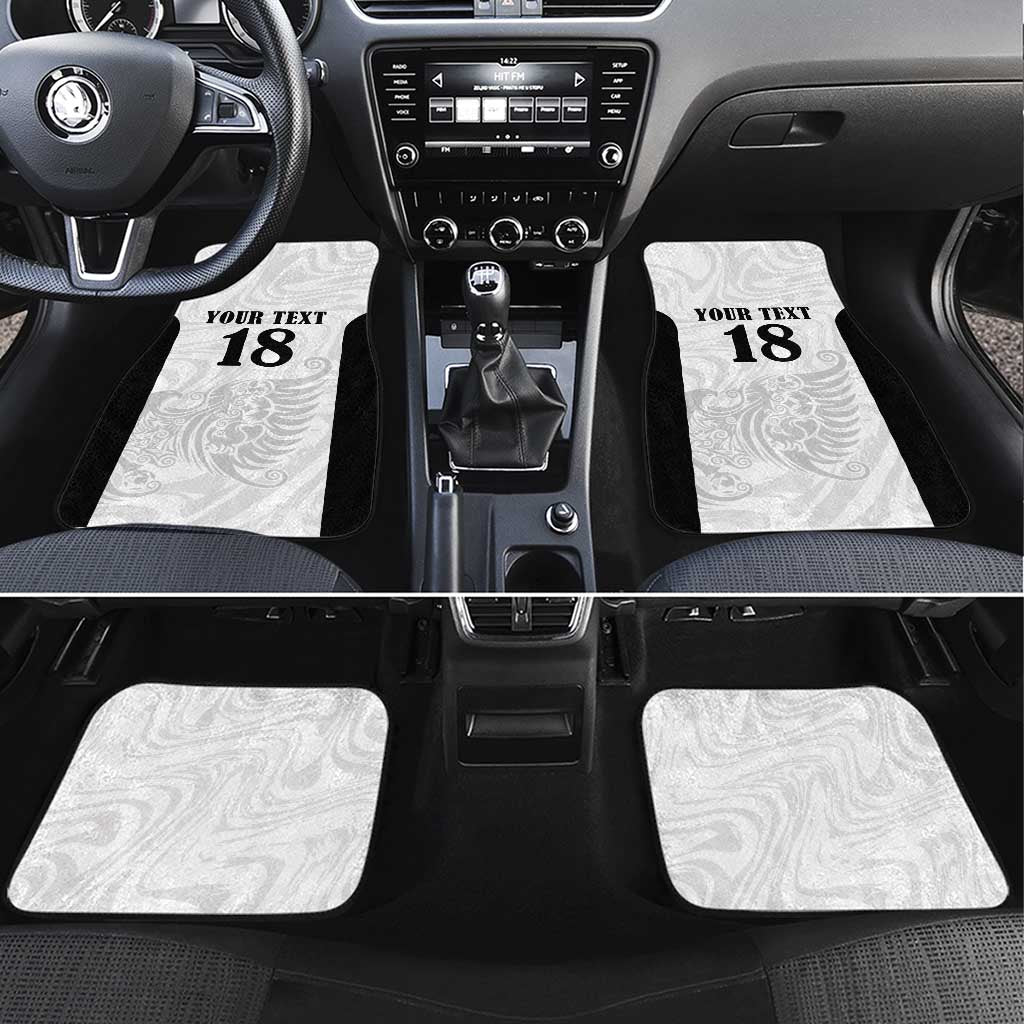 Custom Albania Football Pride Car Mats Kuqezinjte Eagle White Version - Wonder Print Shop