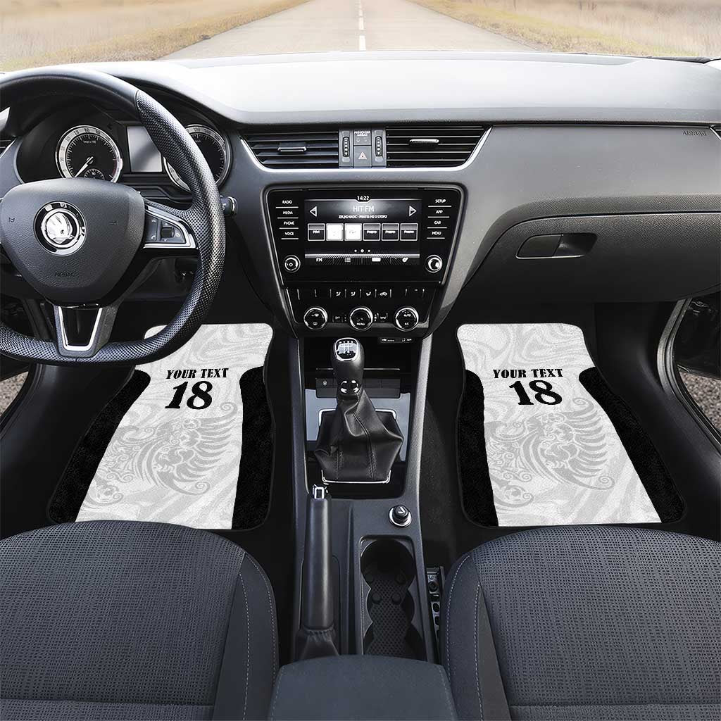 Custom Albania Football Pride Car Mats Kuqezinjte Eagle White Version - Wonder Print Shop