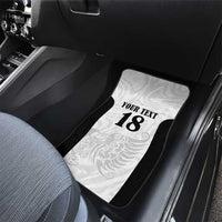 Custom Albania Football Pride Car Mats Kuqezinjte Eagle White Version - Wonder Print Shop