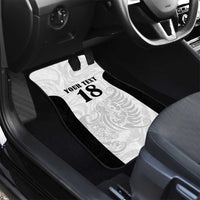 Custom Albania Football Pride Car Mats Kuqezinjte Eagle White Version - Wonder Print Shop