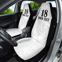 Custom Albania Football Pride Car Seat Cover Kuqezinjte Eagle White Version - Wonder Print Shop