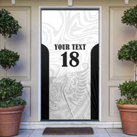 Custom Albania Football Pride Door Cover Kuqezinjte Eagle White Version - Wonder Print Shop