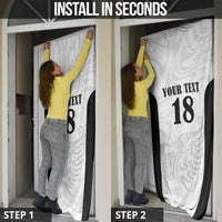 Custom Albania Football Pride Door Cover Kuqezinjte Eagle White Version - Wonder Print Shop