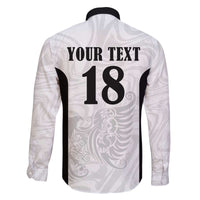 Custom Albania Football Pride Family Matching Off The Shoulder Long Sleeve Dress and Hawaiian Shirt Kuqezinjte Eagle White Version - Wonder Print Shop