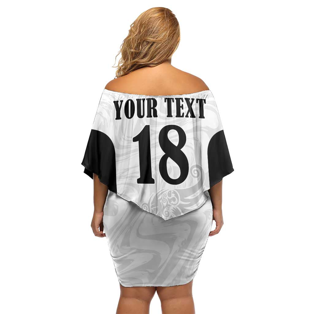 Custom Albania Football Pride Family Matching Off Shoulder Short Dress and Hawaiian Shirt Kuqezinjte Eagle White Version - Wonder Print Shop