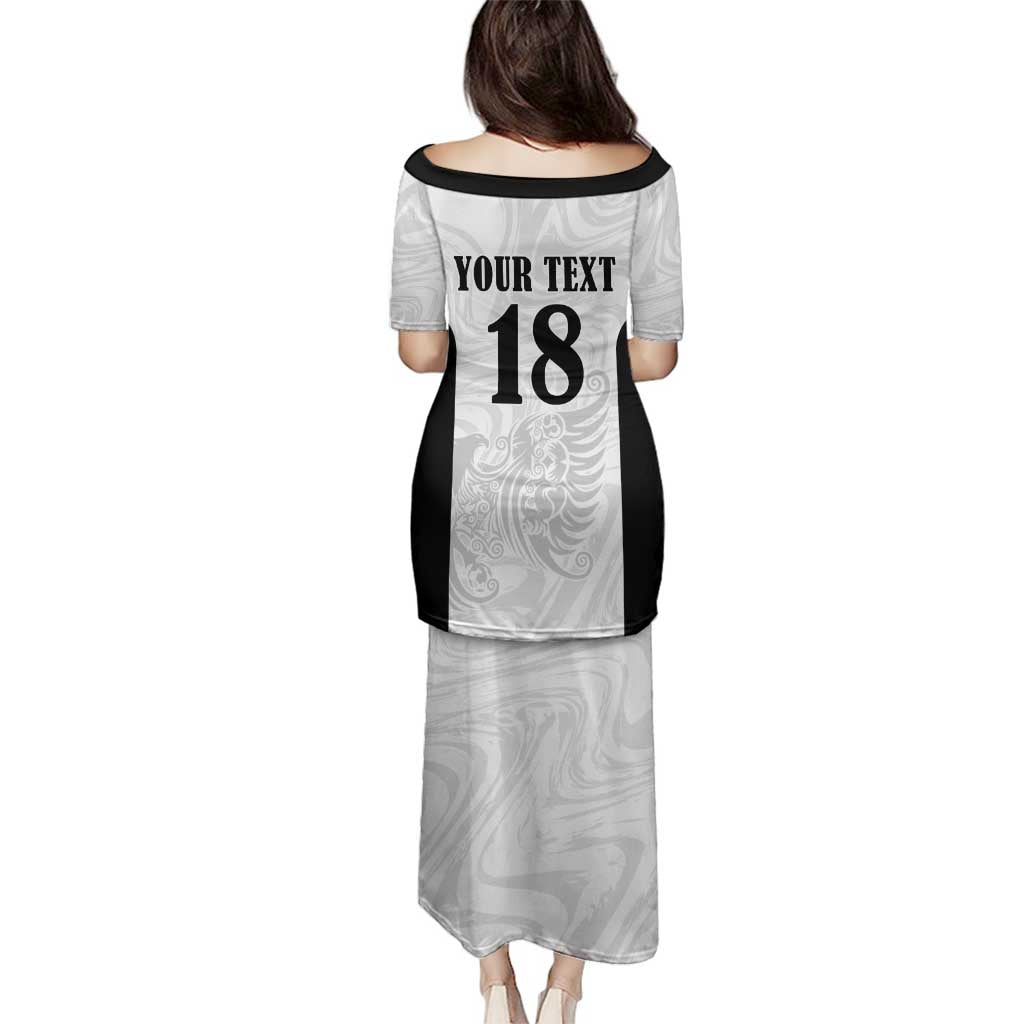 Custom Albania Football Pride Family Matching Puletasi and Hawaiian Shirt Kuqezinjte Eagle White Version - Wonder Print Shop