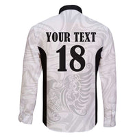 Custom Albania Football Pride Family Matching Short Sleeve Bodycon Dress and Hawaiian Shirt Kuqezinjte Eagle White Version - Wonder Print Shop